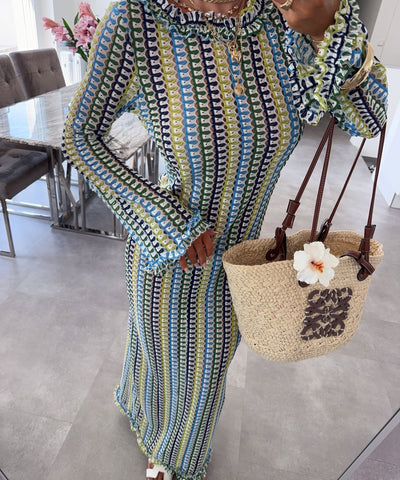 Colourful Ruffle Maxi Dress | LouLou Couture