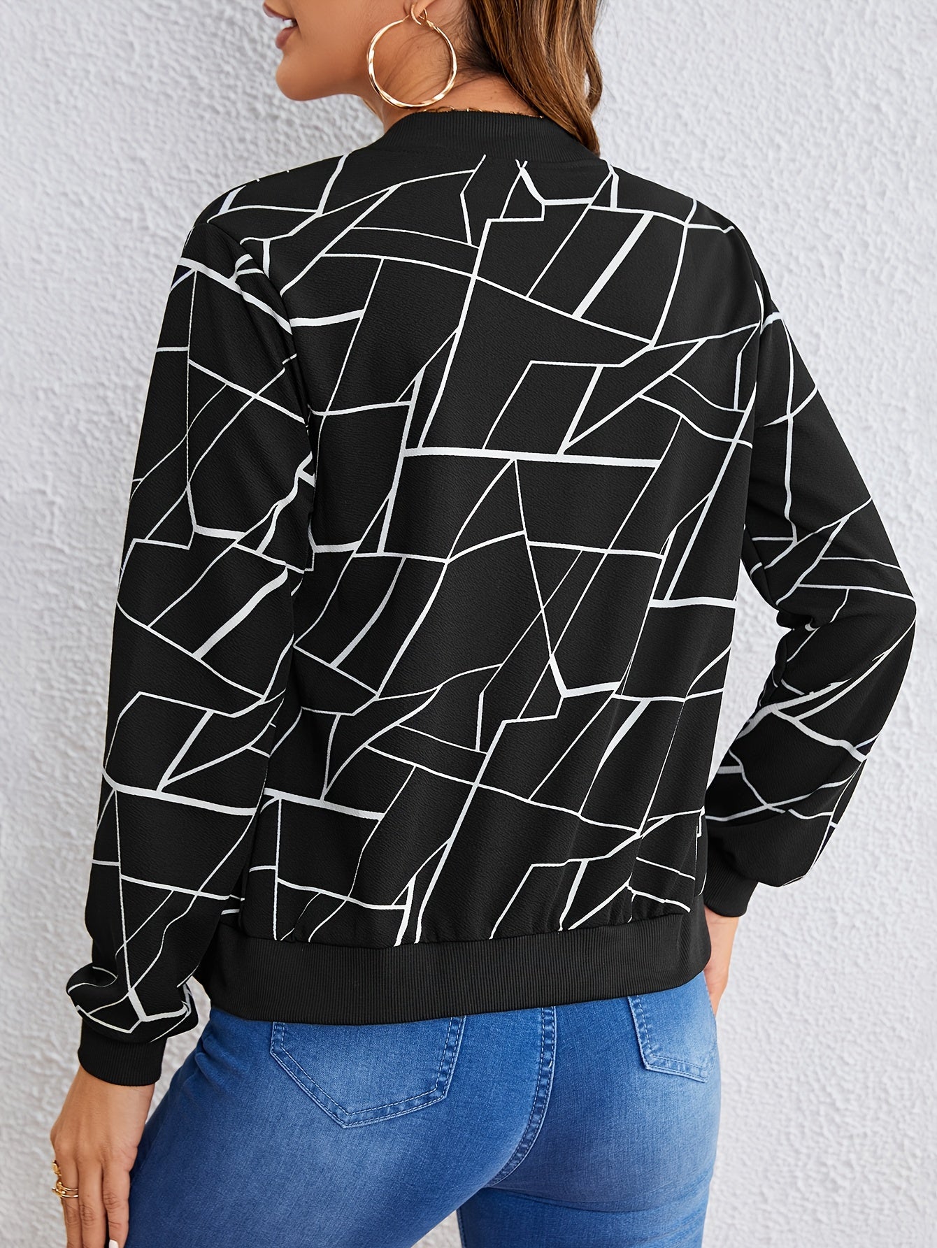 Artistic Pattern Zip-Up Jacket | LouLou Couture