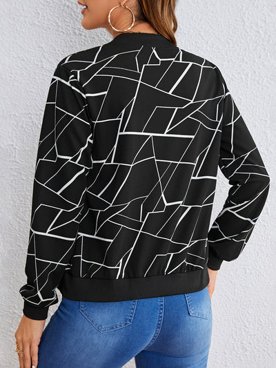 Artistic Pattern Zip-Up Jacket | LouLou Couture