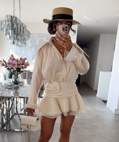 Cream Midi Dress | LouLou Couture