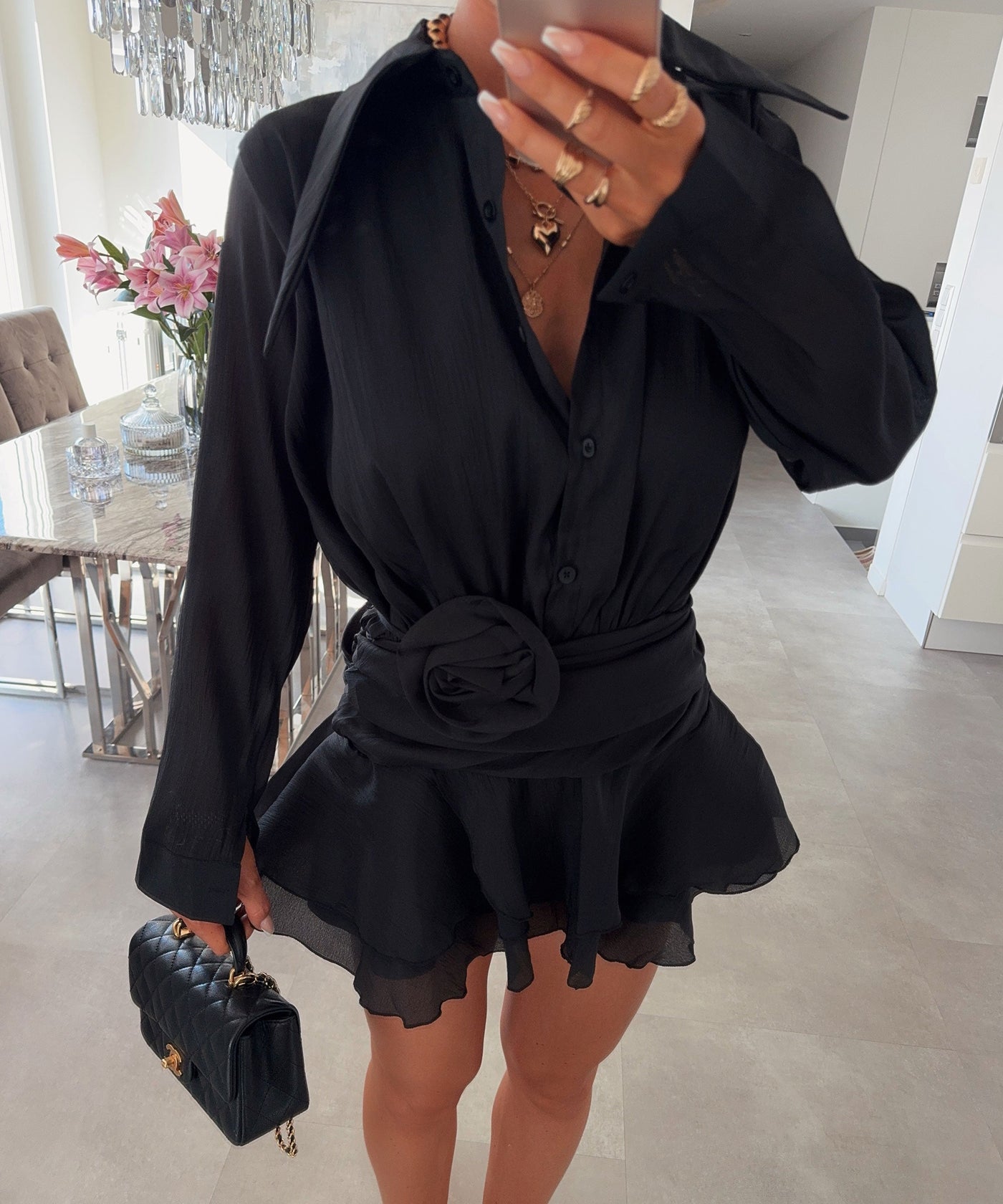 Black Classic Mini Dress | LouLou Couture