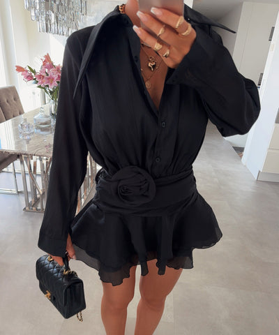 Black Classic Mini Dress | LouLou Couture