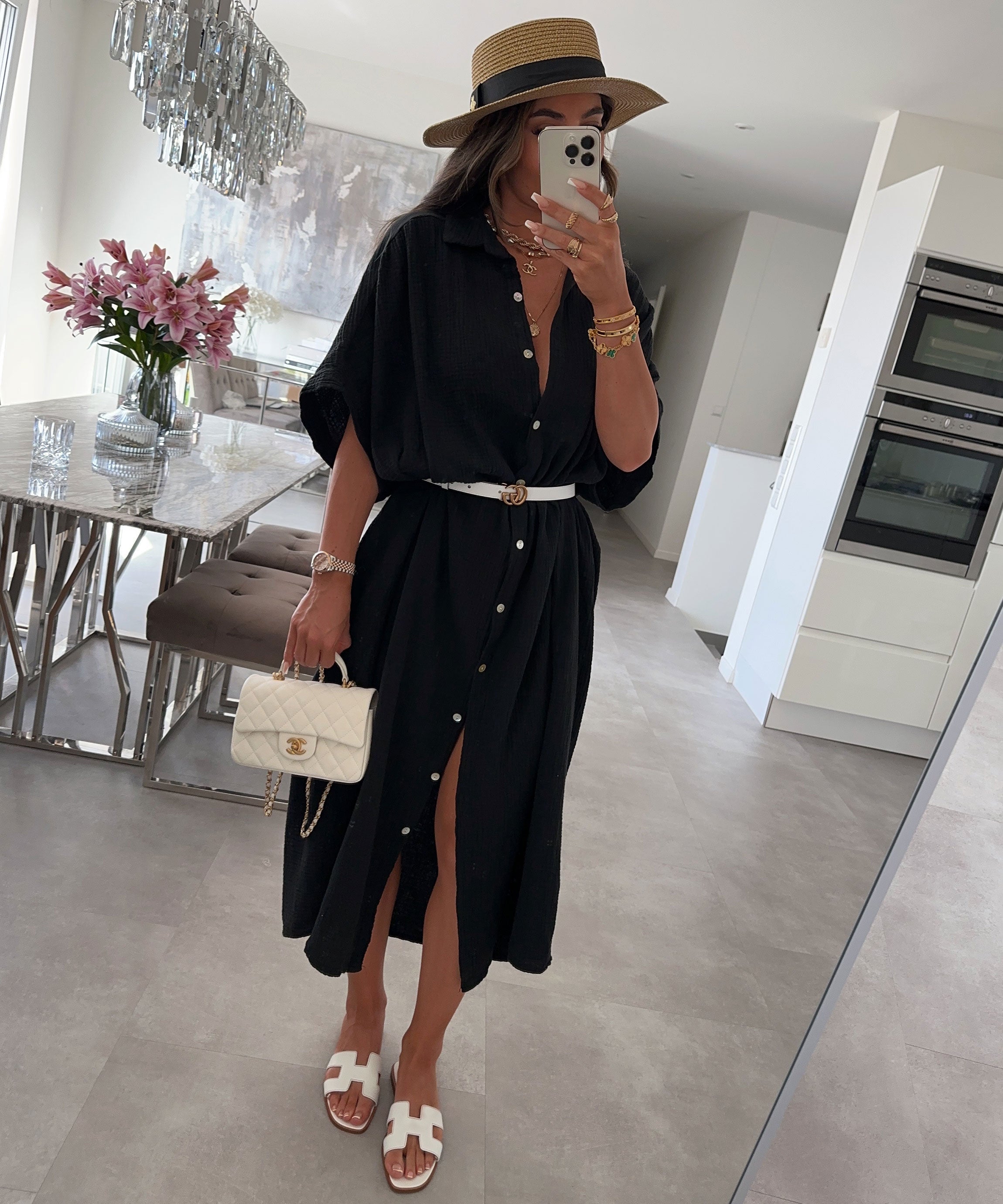 Black Knit Midi Dress | LouLou Couture