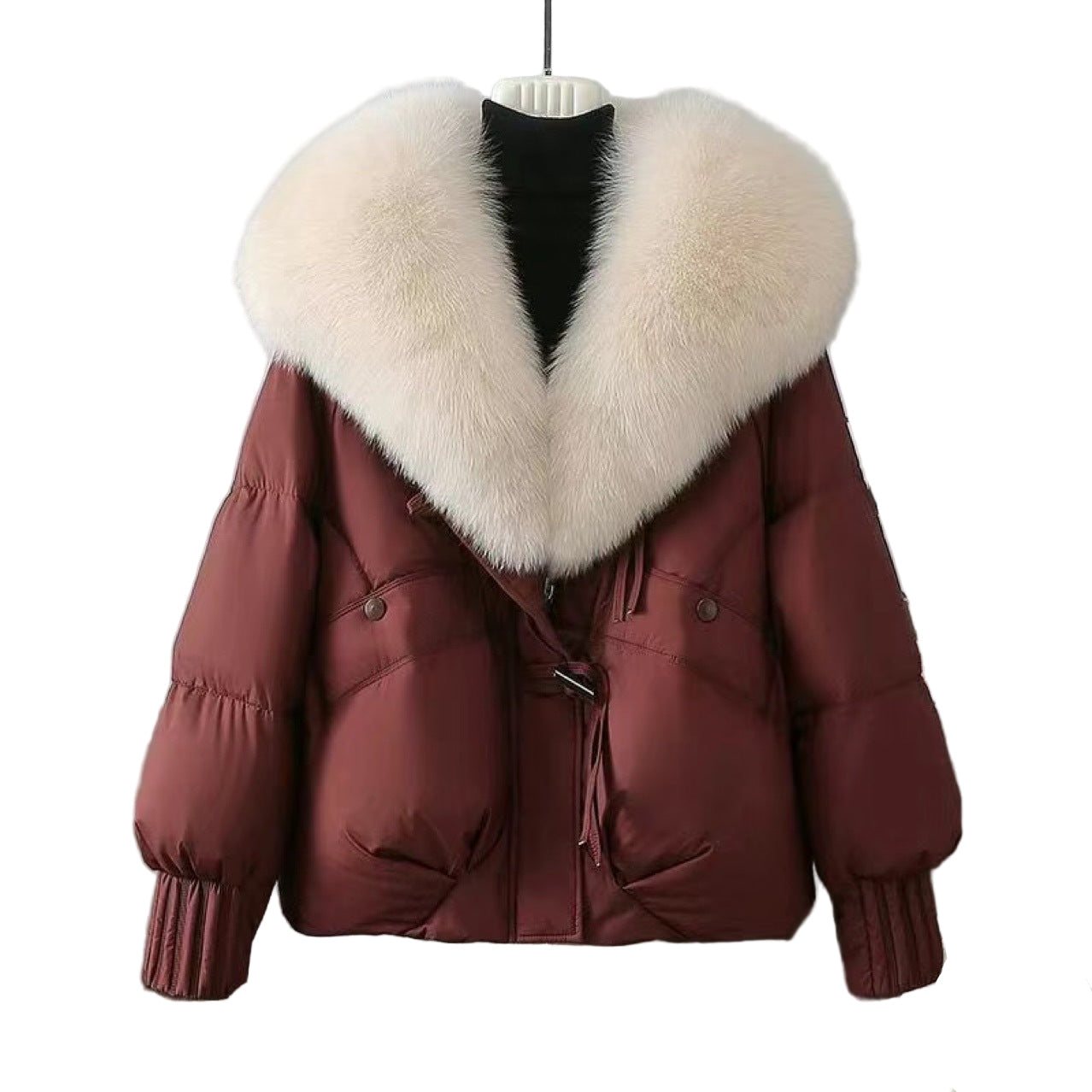 Winter Short Fur Collar Jacket | LouLou Couture