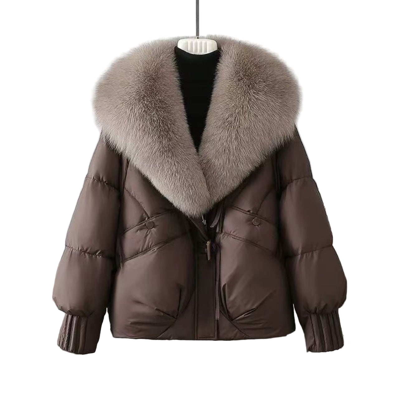 Winter Short Fur Collar Jacket | LouLou Couture