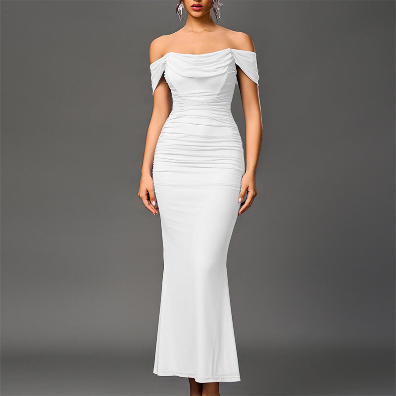 Elegant Off Shoulder Backless Mermaid Dress | LouLou Couture
