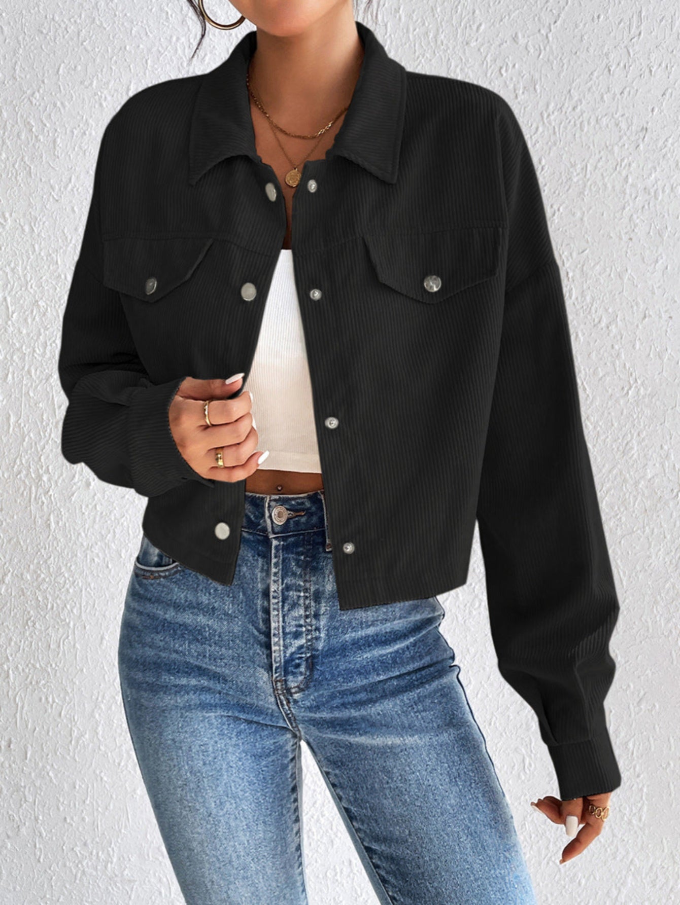 Vintage Collared Button-Up Jacket | LouLou Couture