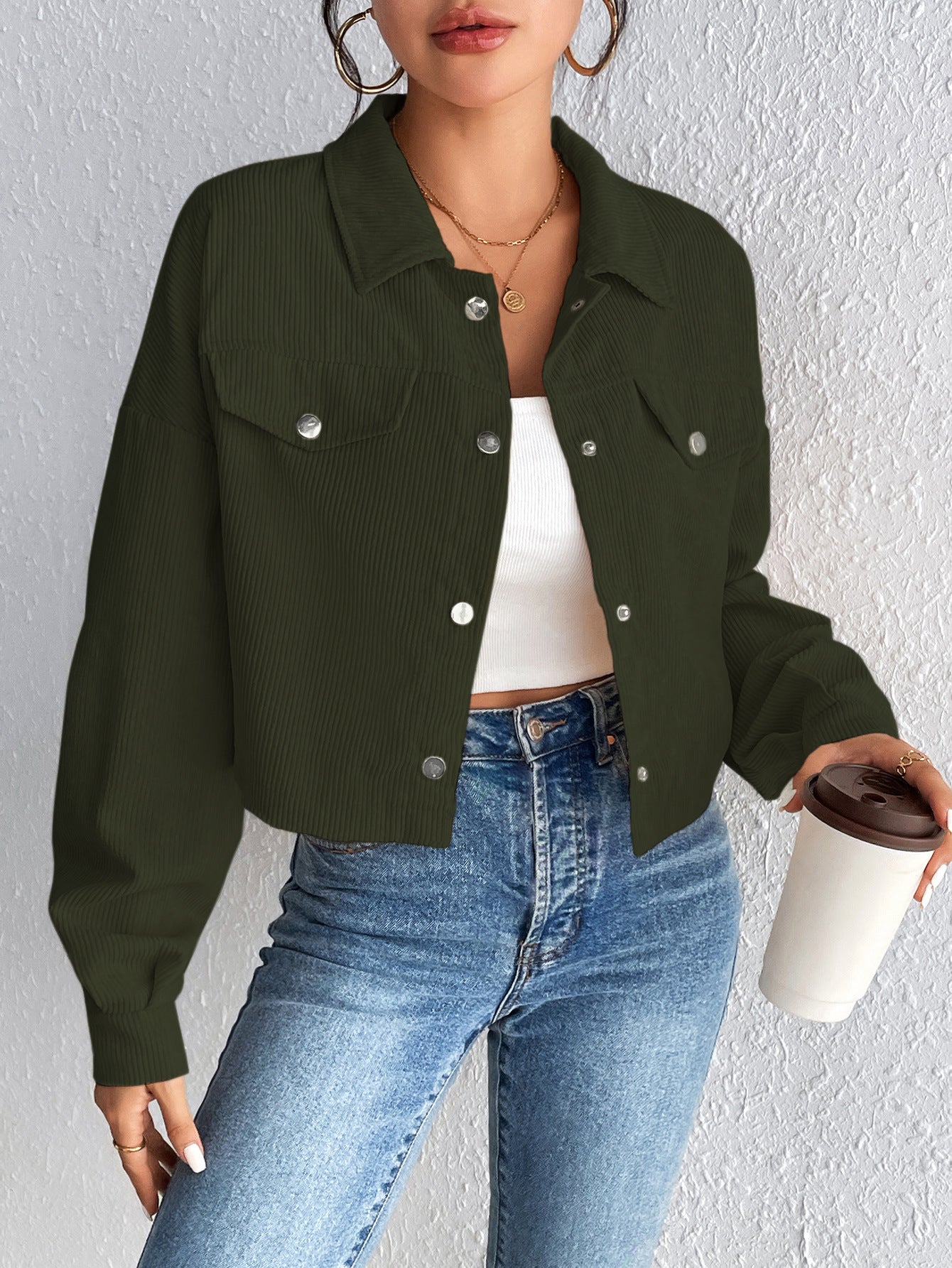 Vintage Collared Button-Up Jacket | LouLou Couture