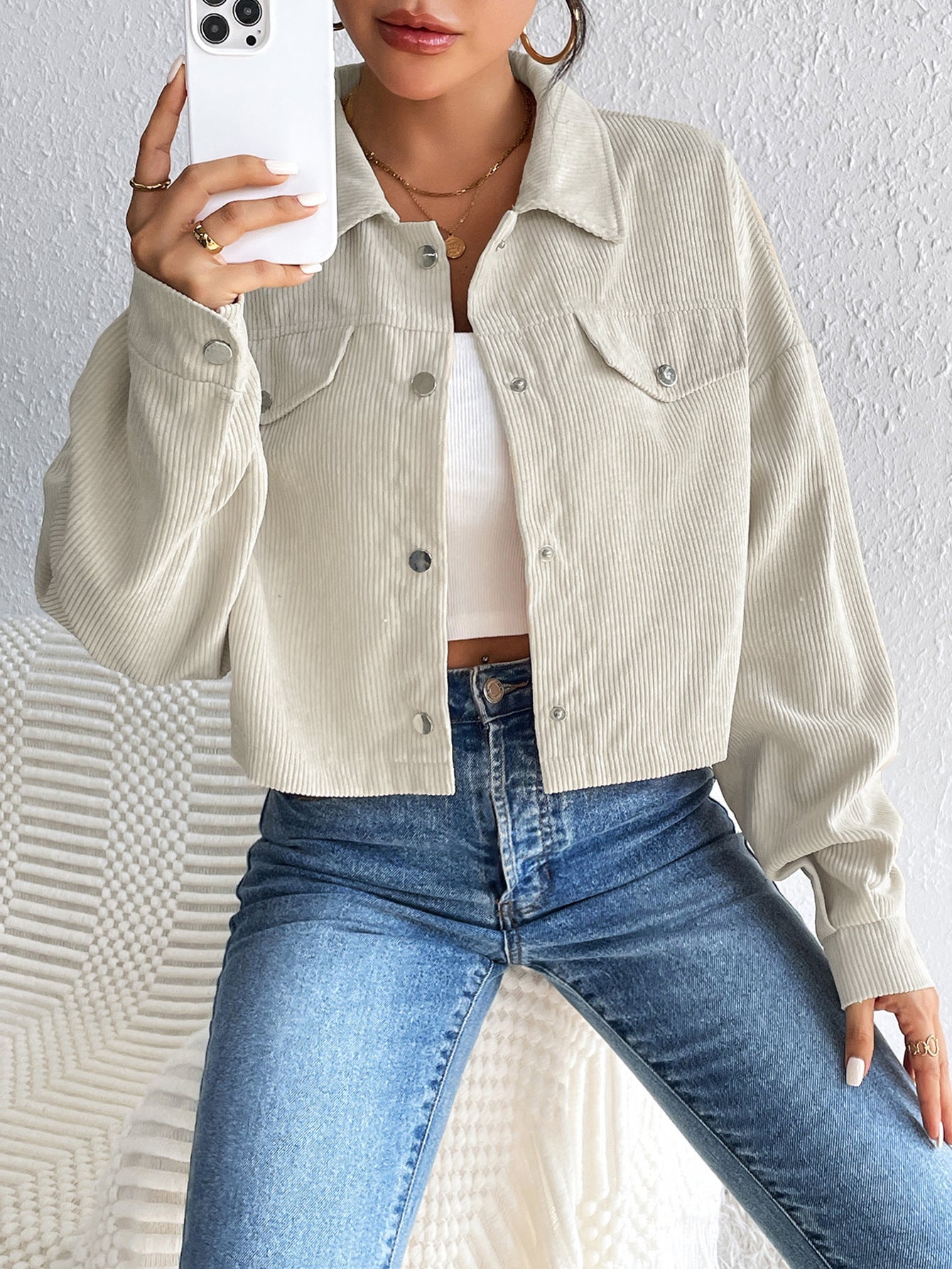 Vintage Collared Button-Up Jacket | LouLou Couture