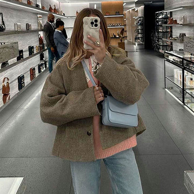 Classy Long Sleeve Button Jacket | LouLou Couture