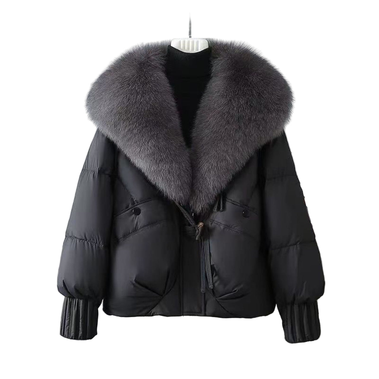 Winter Short Fur Collar Jacket | LouLou Couture
