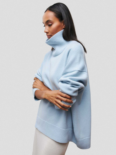 High Collar Knit Sweater | LouLou Couture