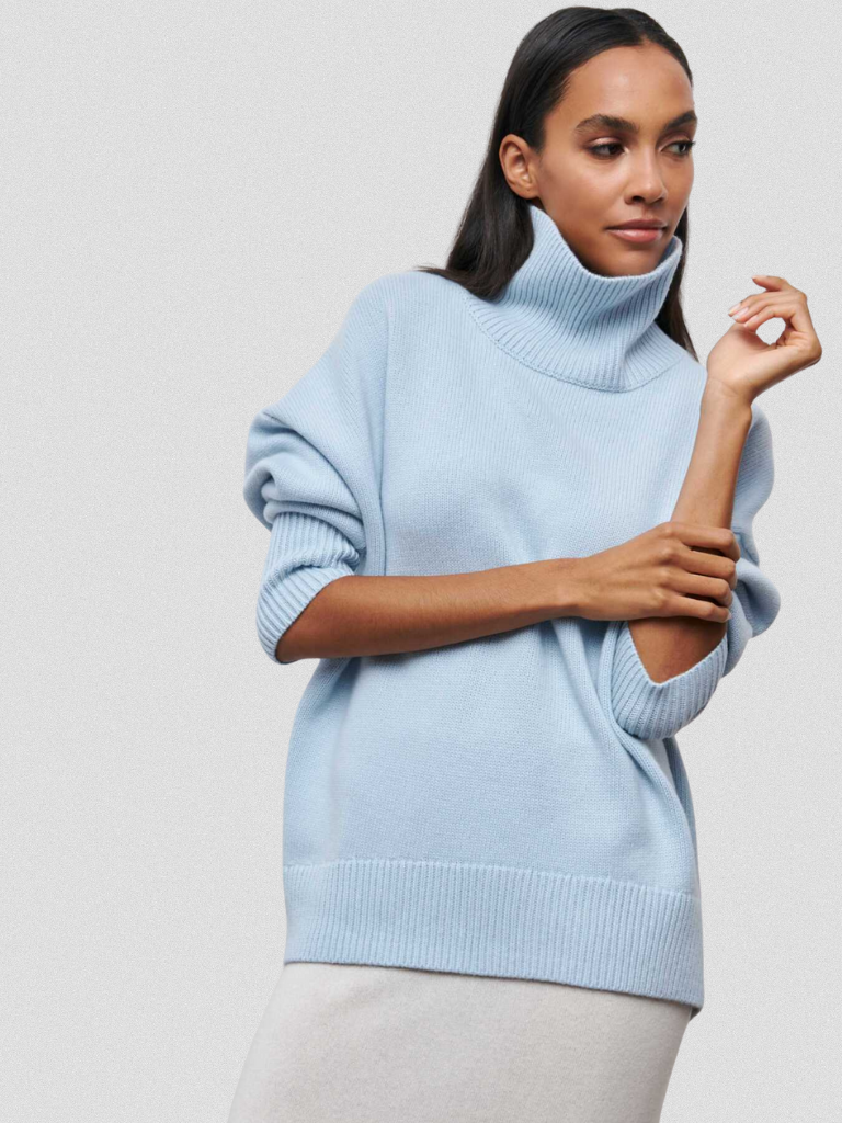 High Collar Knit Sweater | LouLou Couture