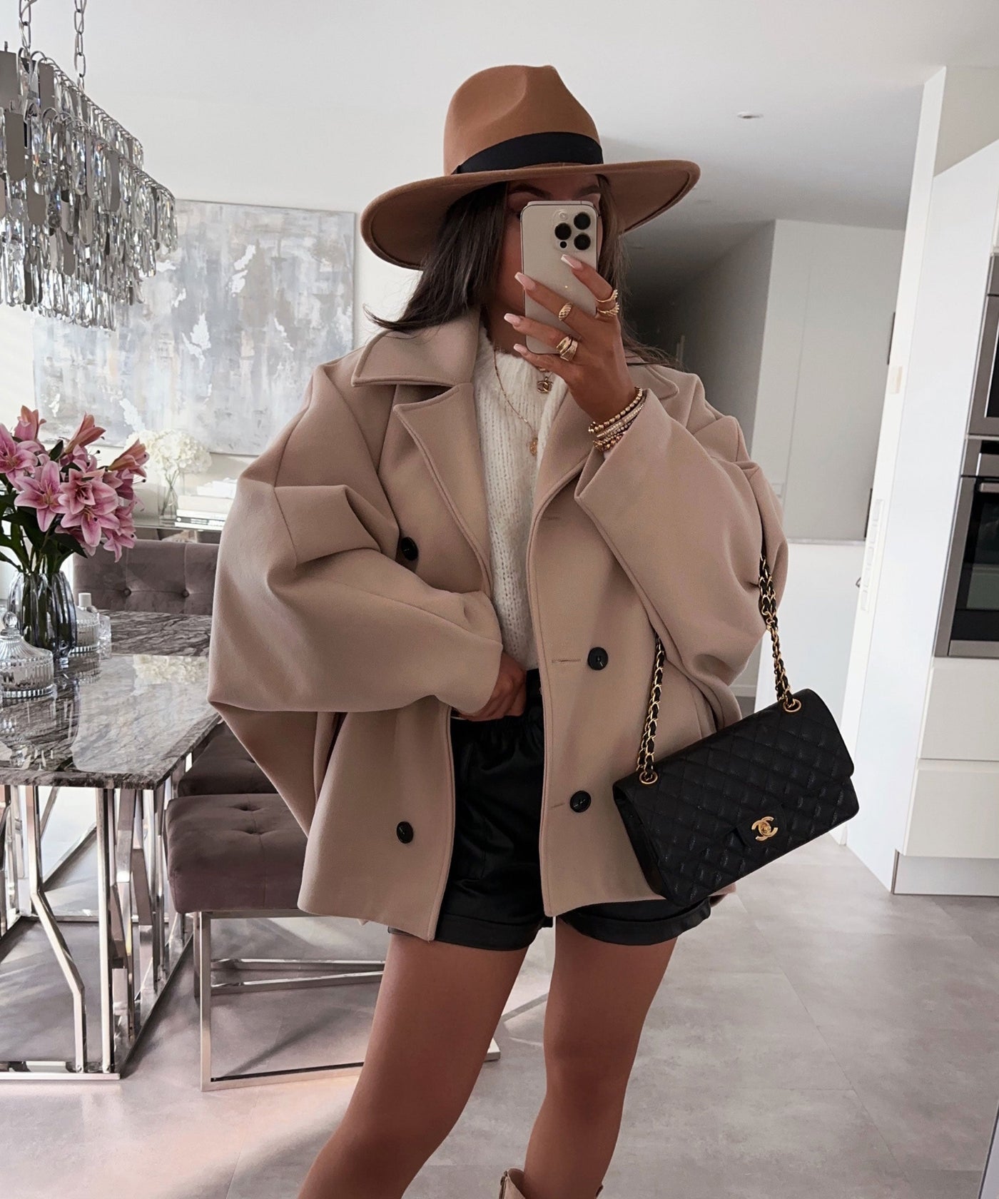 Beige Oversized Joana Jacket | LouLou Couture