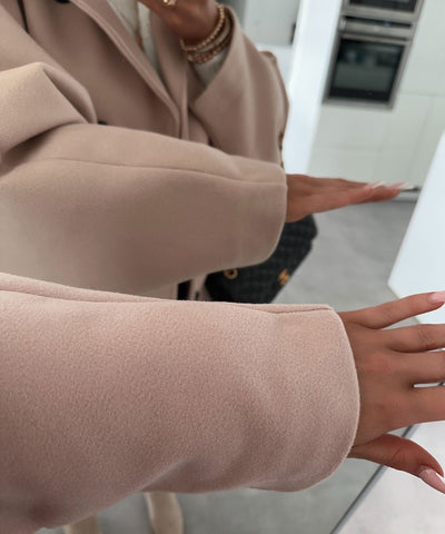 Beige Oversized Joana Jacket | LouLou Couture
