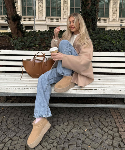 Beige Oversized Joana Jacket | LouLou Couture
