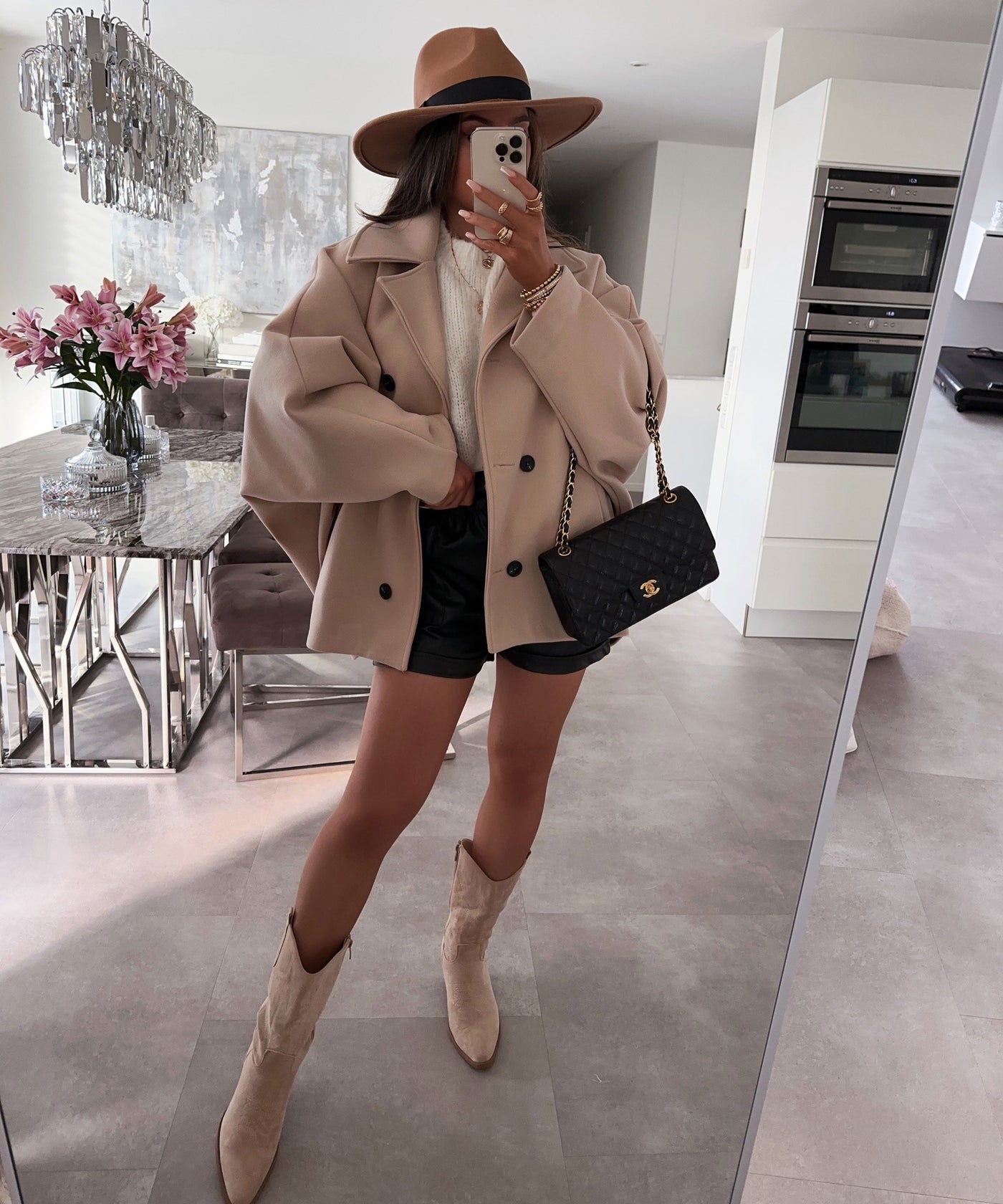 Beige Oversized Joana Jacket | LouLou Couture