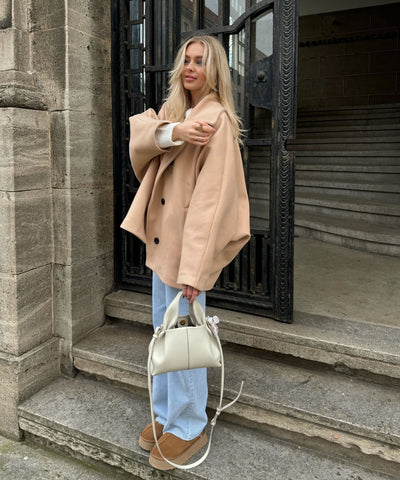 Beige Oversized Joana Jacket | LouLou Couture