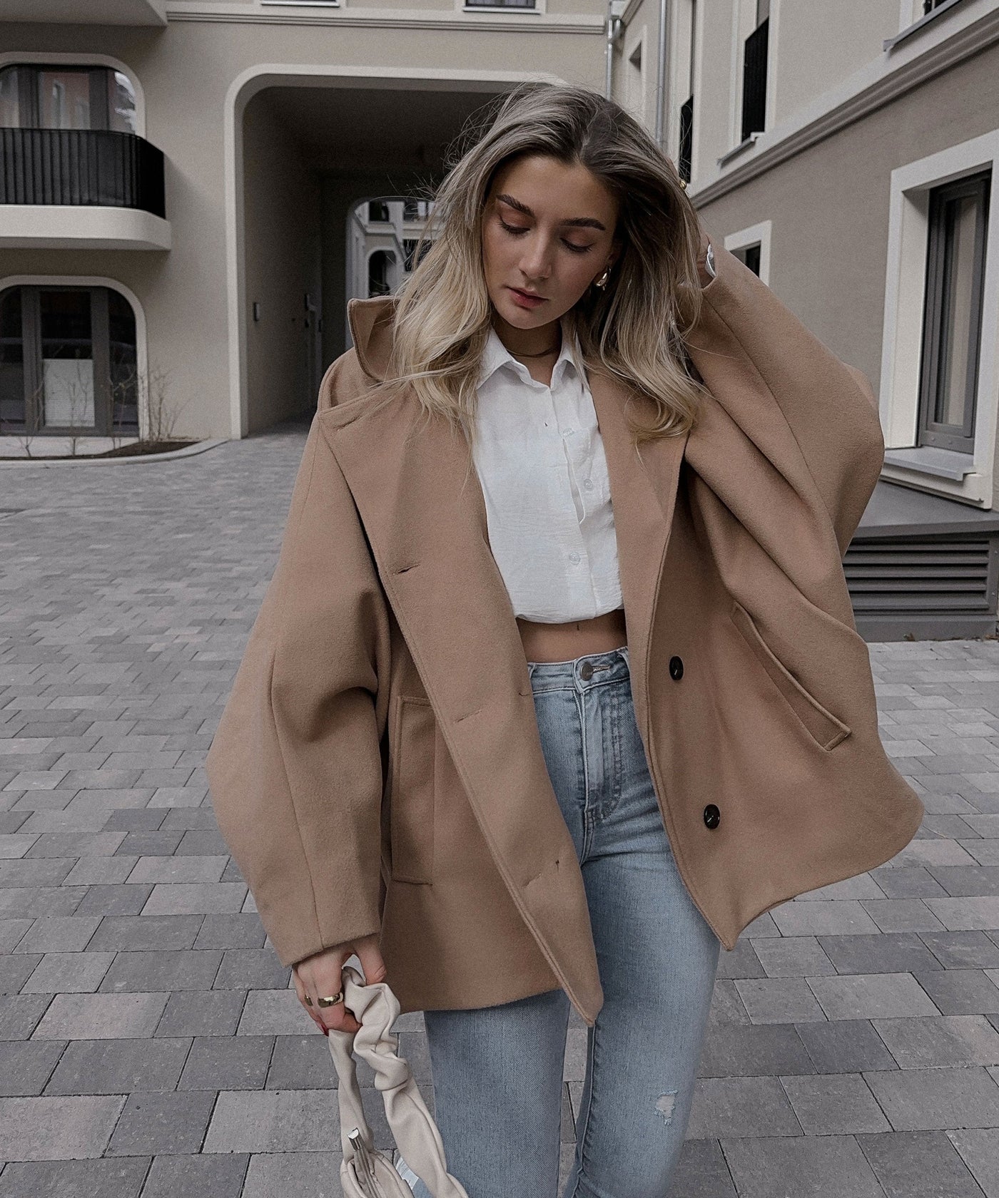 Oversize Jacke Joana Camel