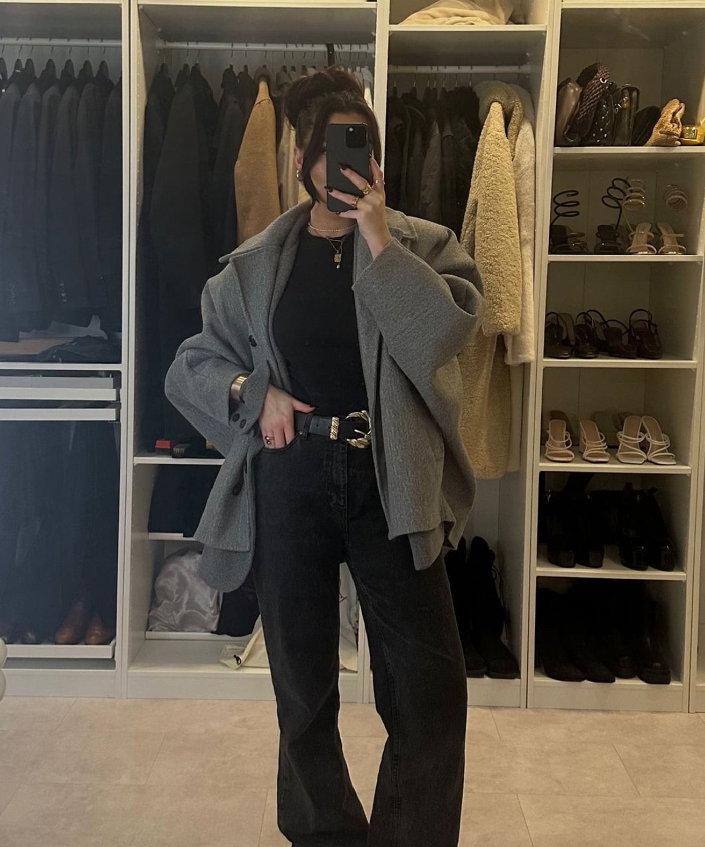 Grey Oversized Joana Jacket | LouLou Couture