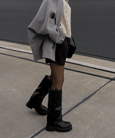 Grey Oversized Joana Jacket | LouLou Couture