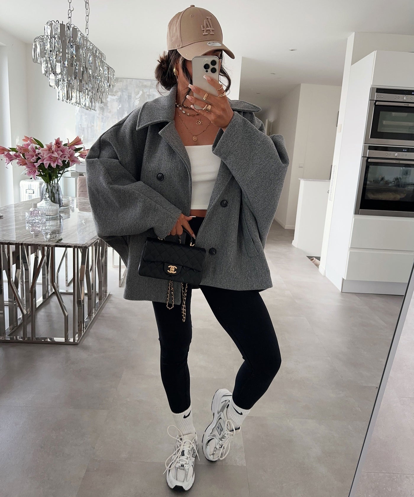 Grey Oversized Joana Jacket | LouLou Couture