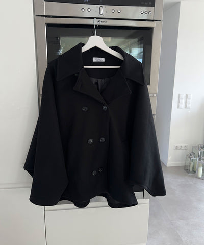 Black Oversized Joana Jacket | LouLou Couture