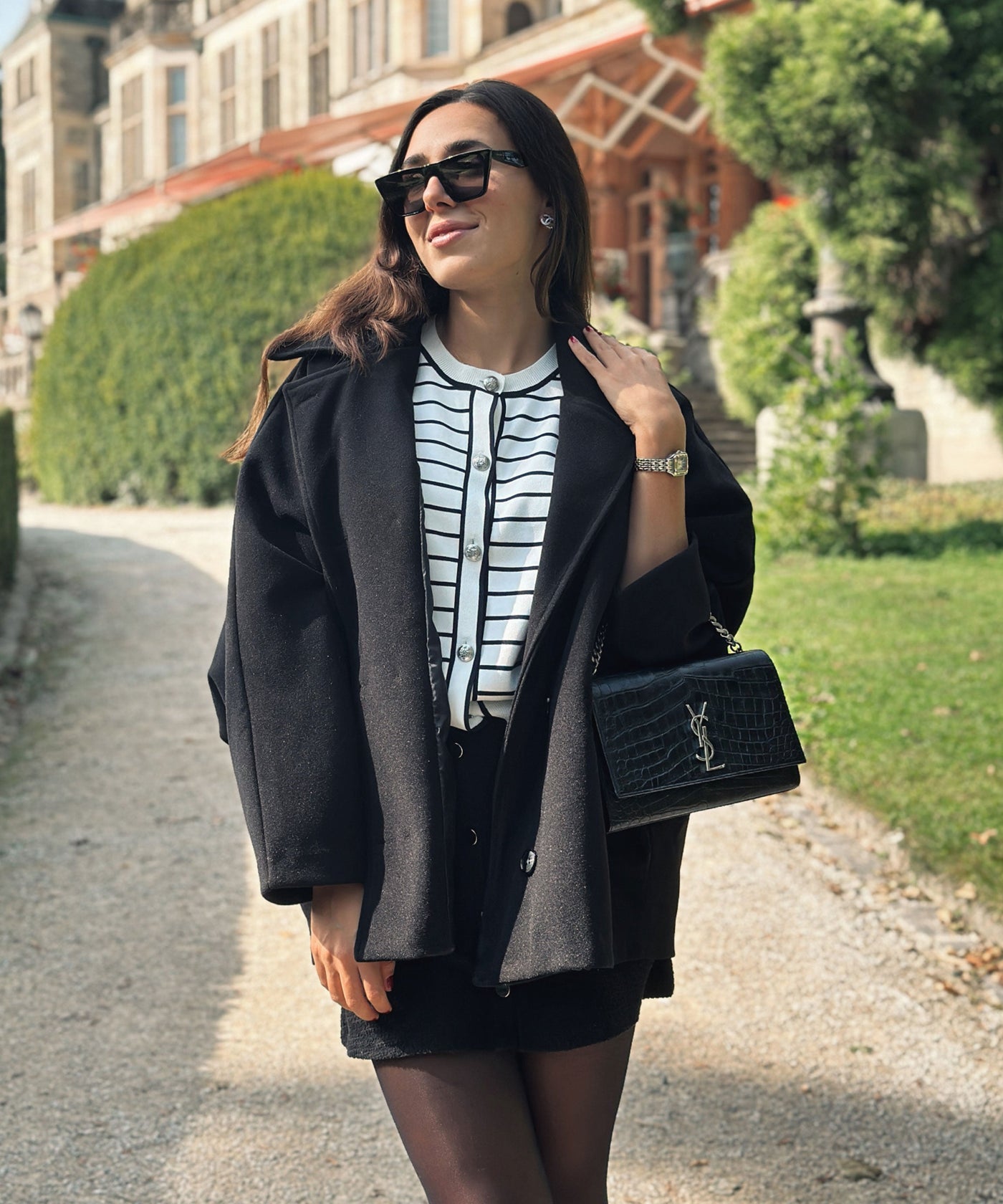 Black Oversized Joana Jacket | LouLou Couture