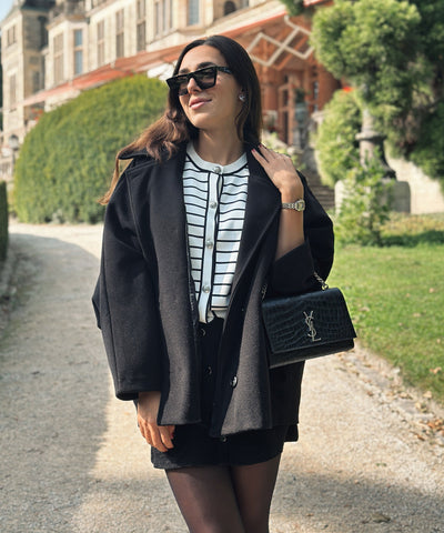Black Oversized Joana Jacket | LouLou Couture