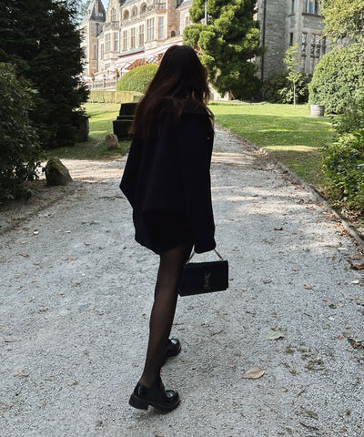 Black Oversized Joana Jacket | LouLou Couture