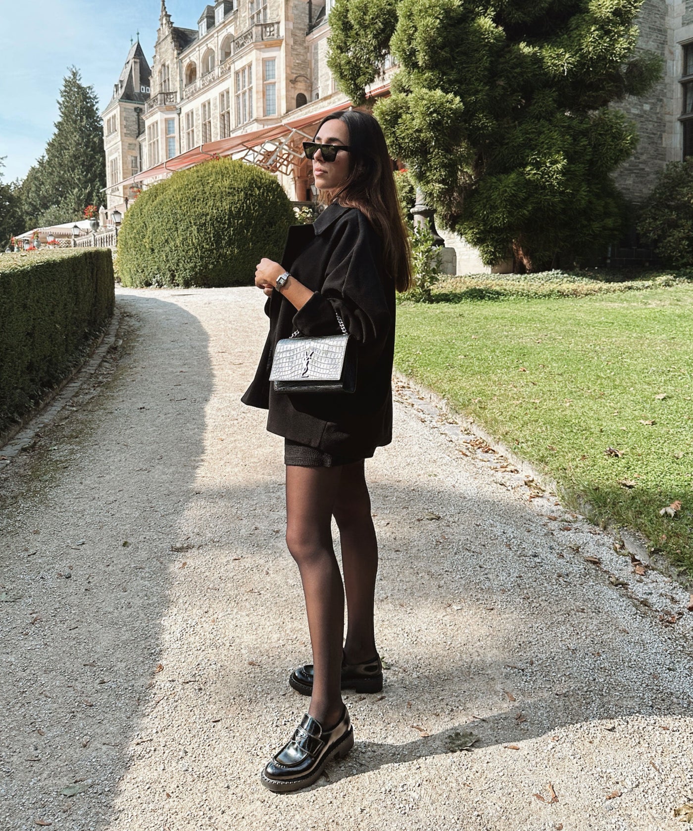 Black Oversized Joana Jacket | LouLou Couture