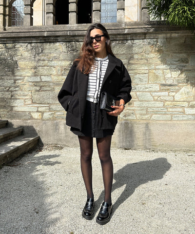 Black Oversized Joana Jacket | LouLou Couture