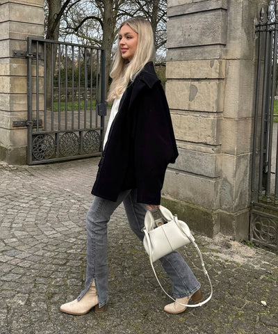 Black Oversized Joana Jacket | LouLou Couture