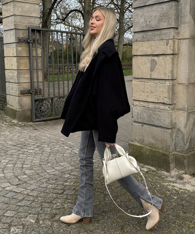 Black Oversized Joana Jacket | LouLou Couture