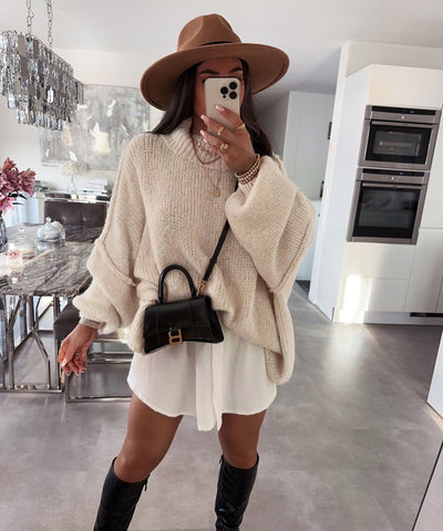 Loose Beige Pullover | LouLou Couture
