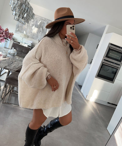 Loose Beige Pullover | LouLou Couture