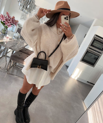 Loose Beige Pullover | LouLou Couture