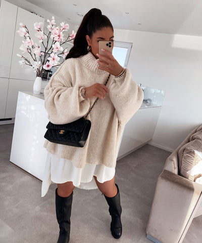 Loose Beige Pullover | LouLou Couture