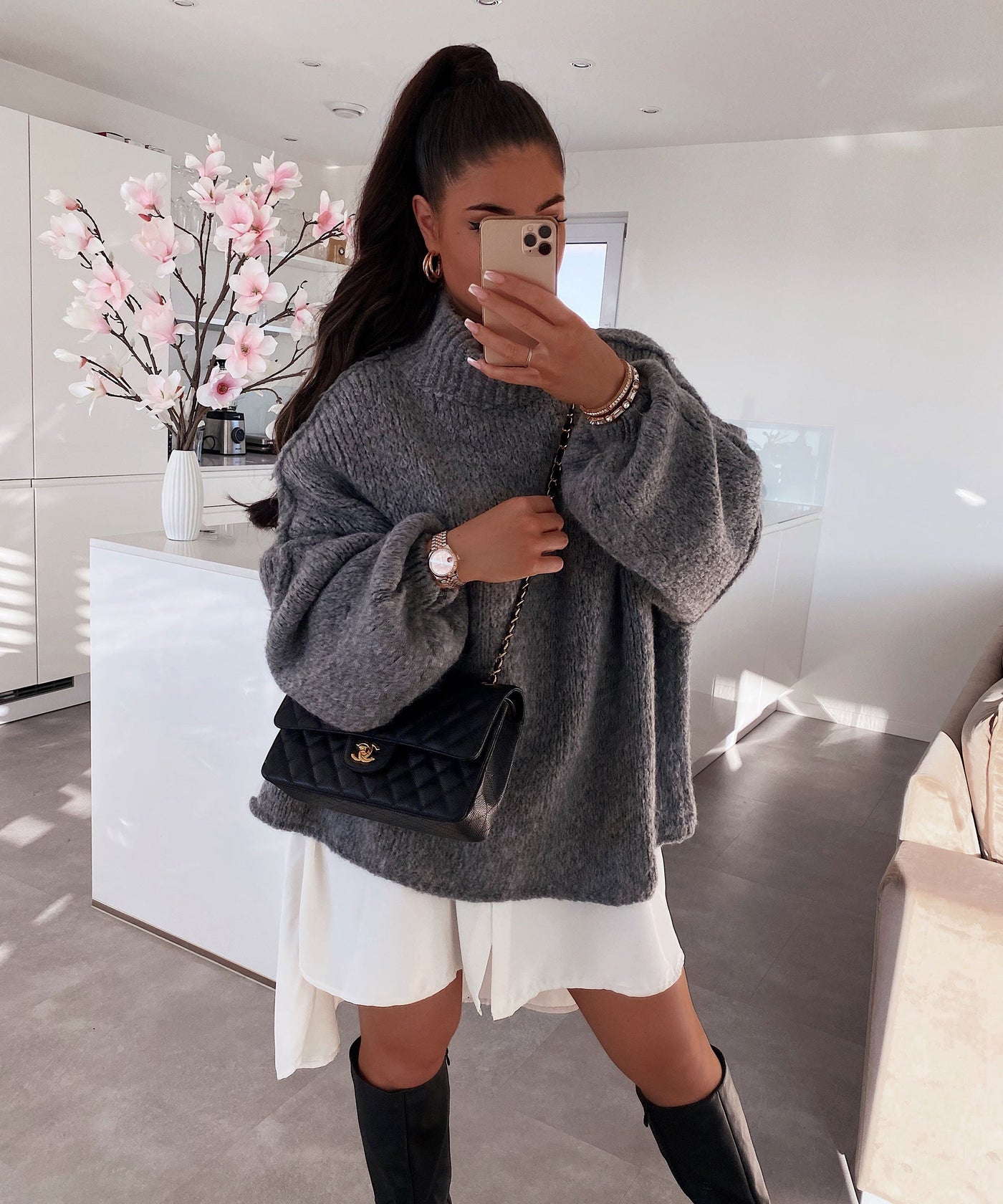 Dark Grey Pullover | LouLou Couture
