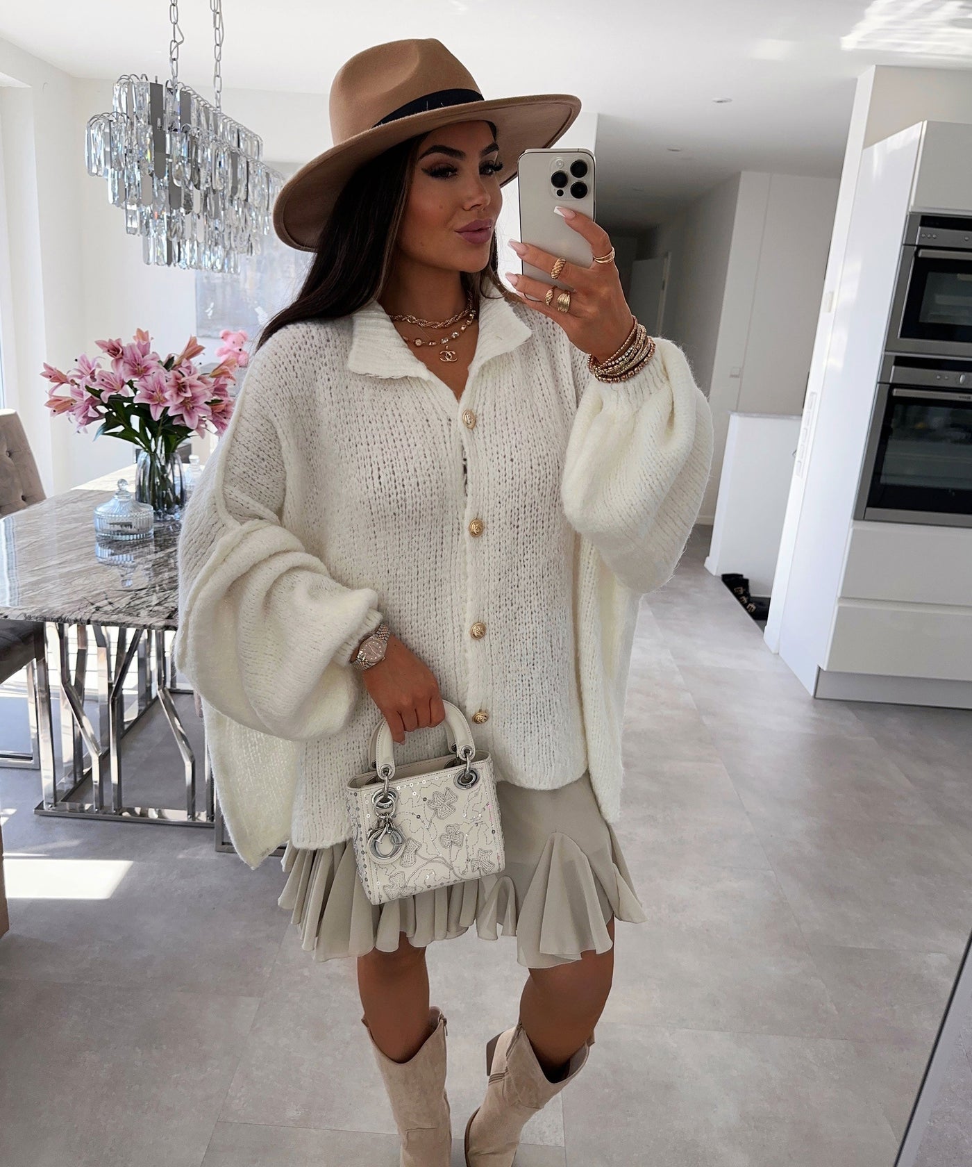 White Mount Cardigan | LouLou Couture