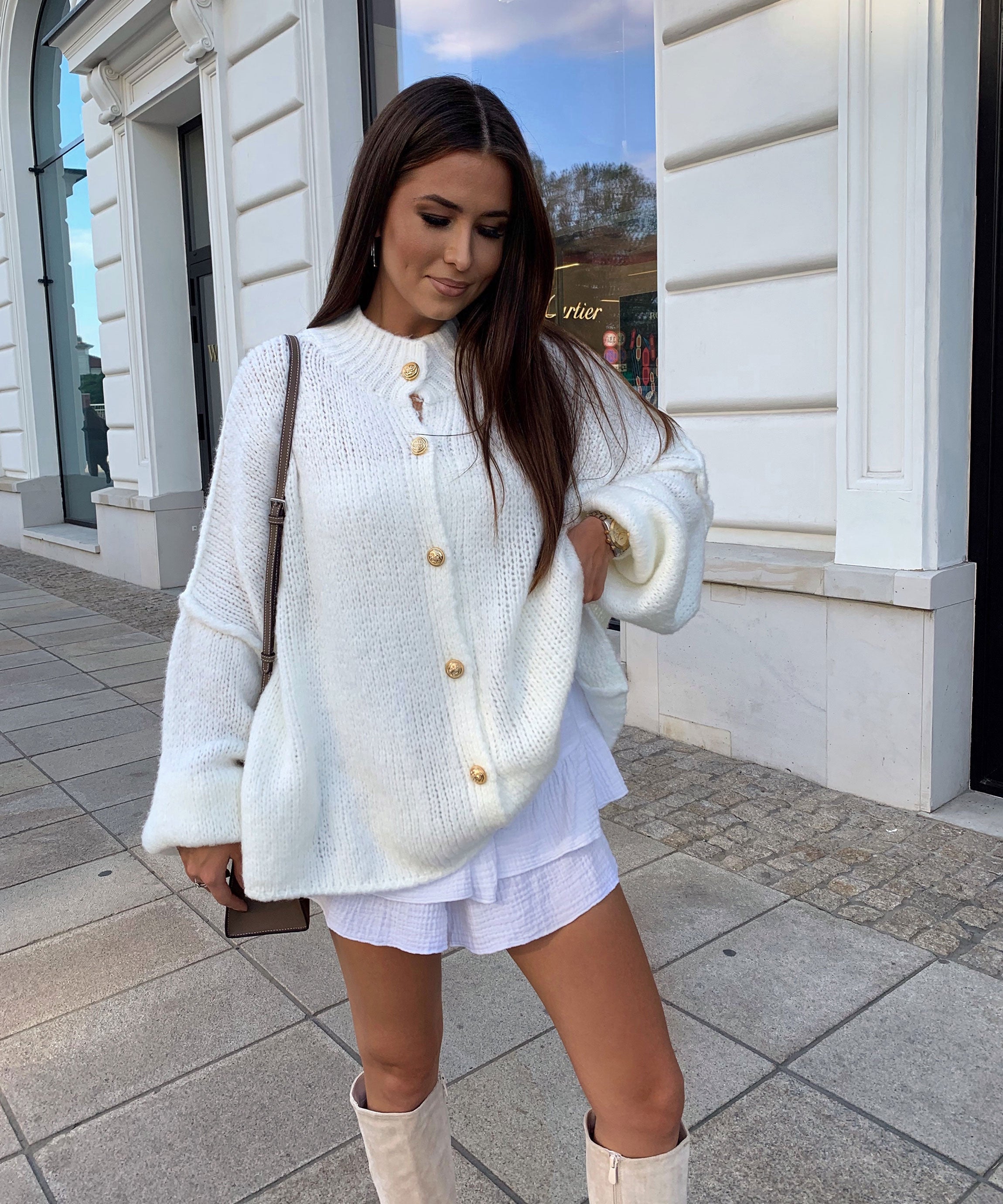 White Mount Cardigan | LouLou Couture