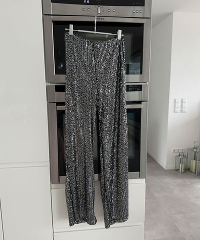 Grey Glitter Pants | LouLou Couture