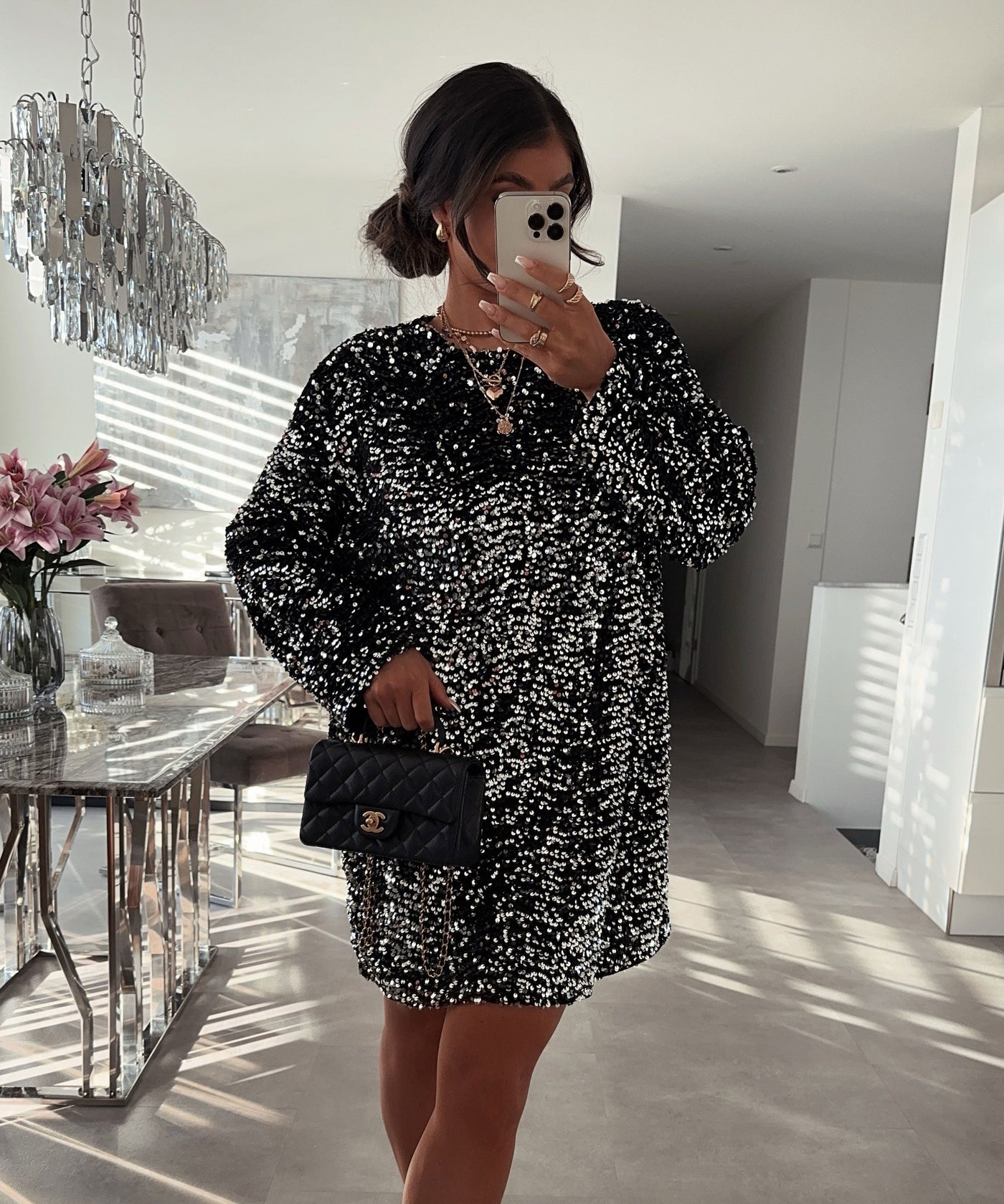 Silver Sequin Dress | LouLou Couture
