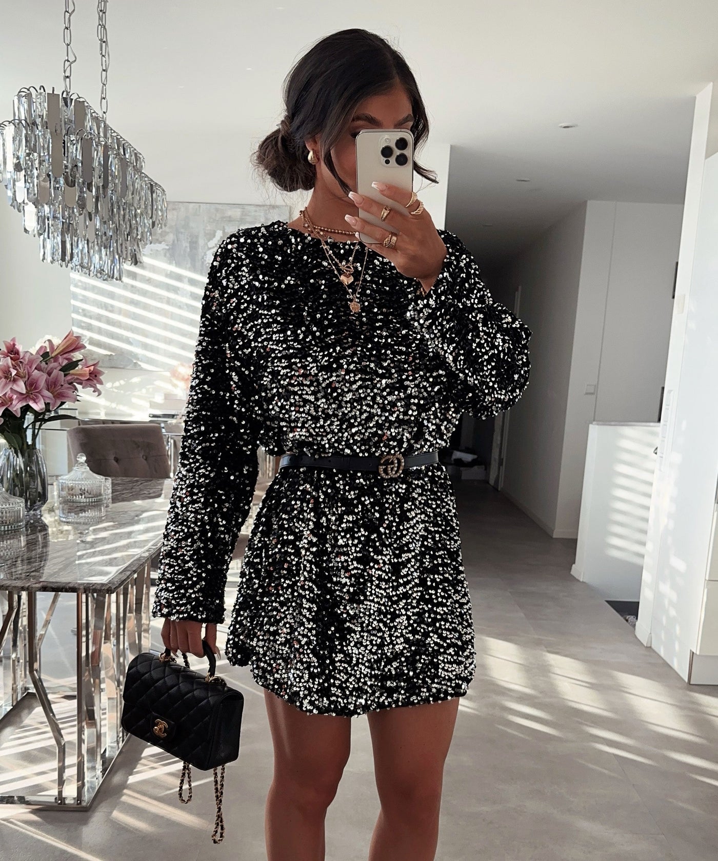 Silver Sequin Dress | LouLou Couture