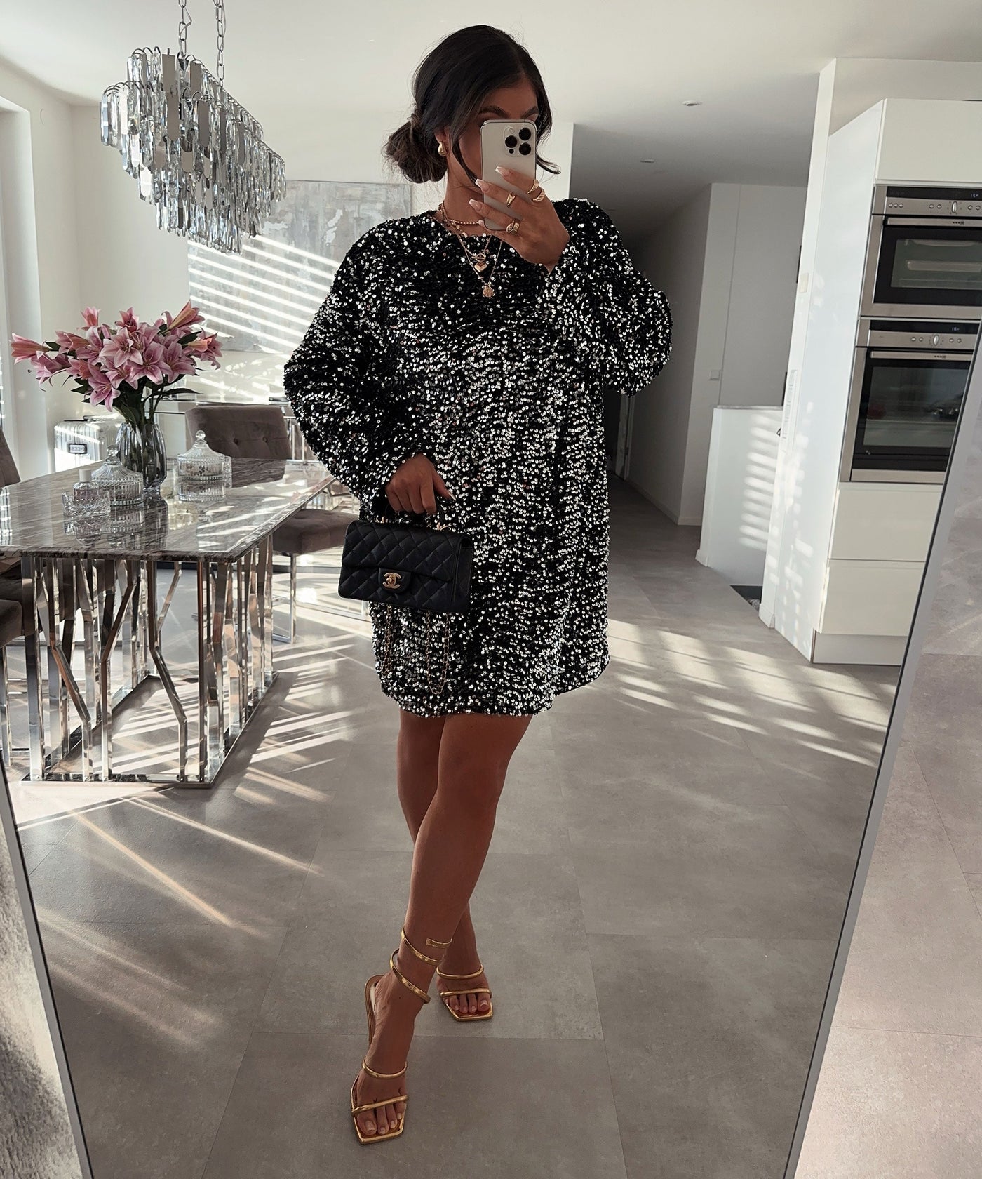 Silver Sequin Dress | LouLou Couture