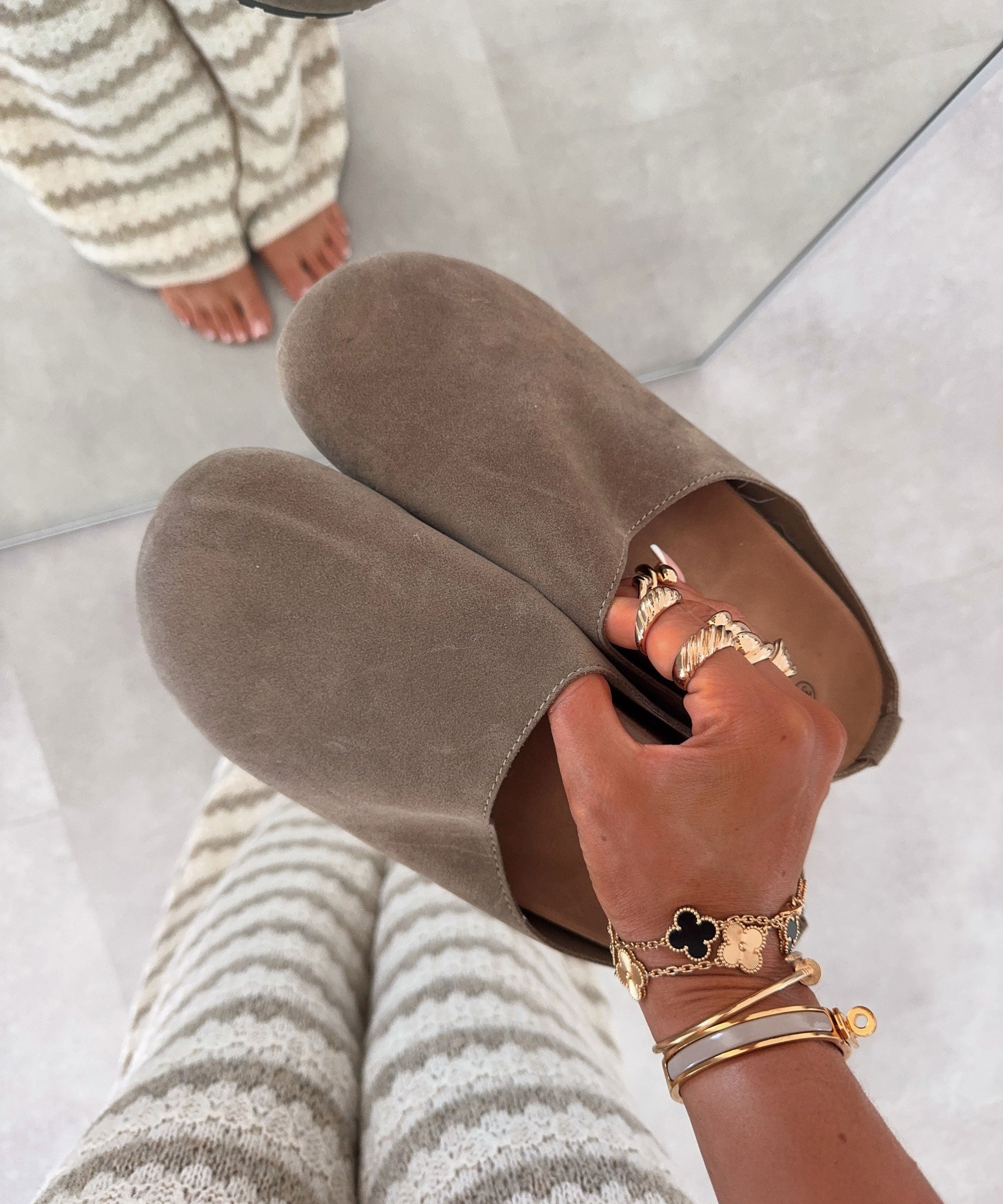 Beige Suede Sandals | LouLou Couture