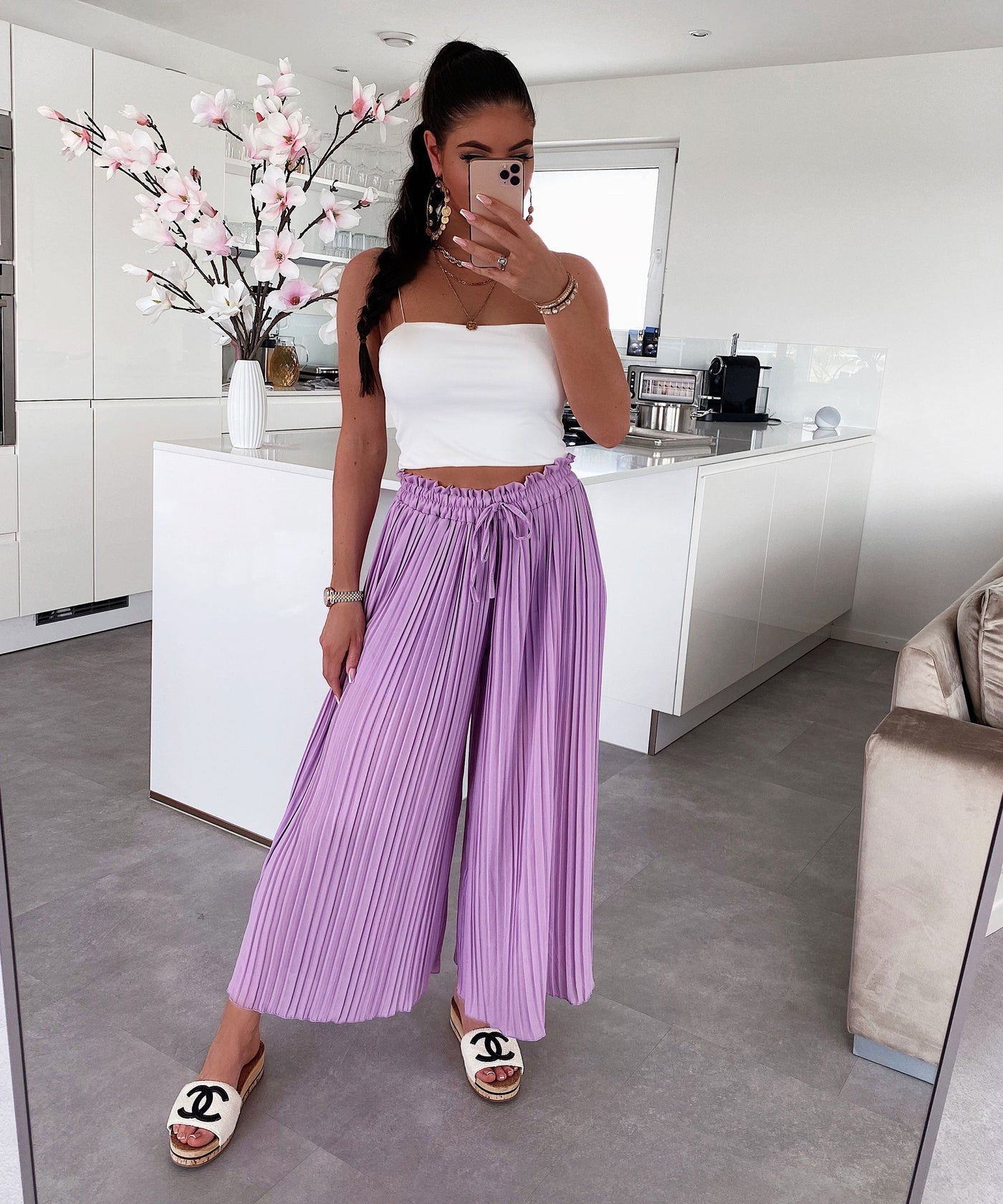 Lilac Wide Pants | LouLou Couture