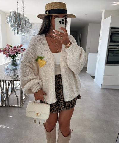 CARDIGAN LIMONCELLO BEIGE | LouLou Couture