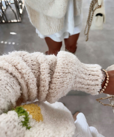 CARDIGAN LIMONCELLO BEIGE | LouLou Couture