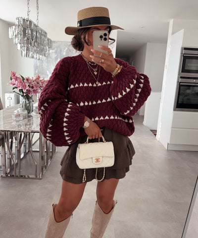 Red Merlot Pullover | LouLou Couture